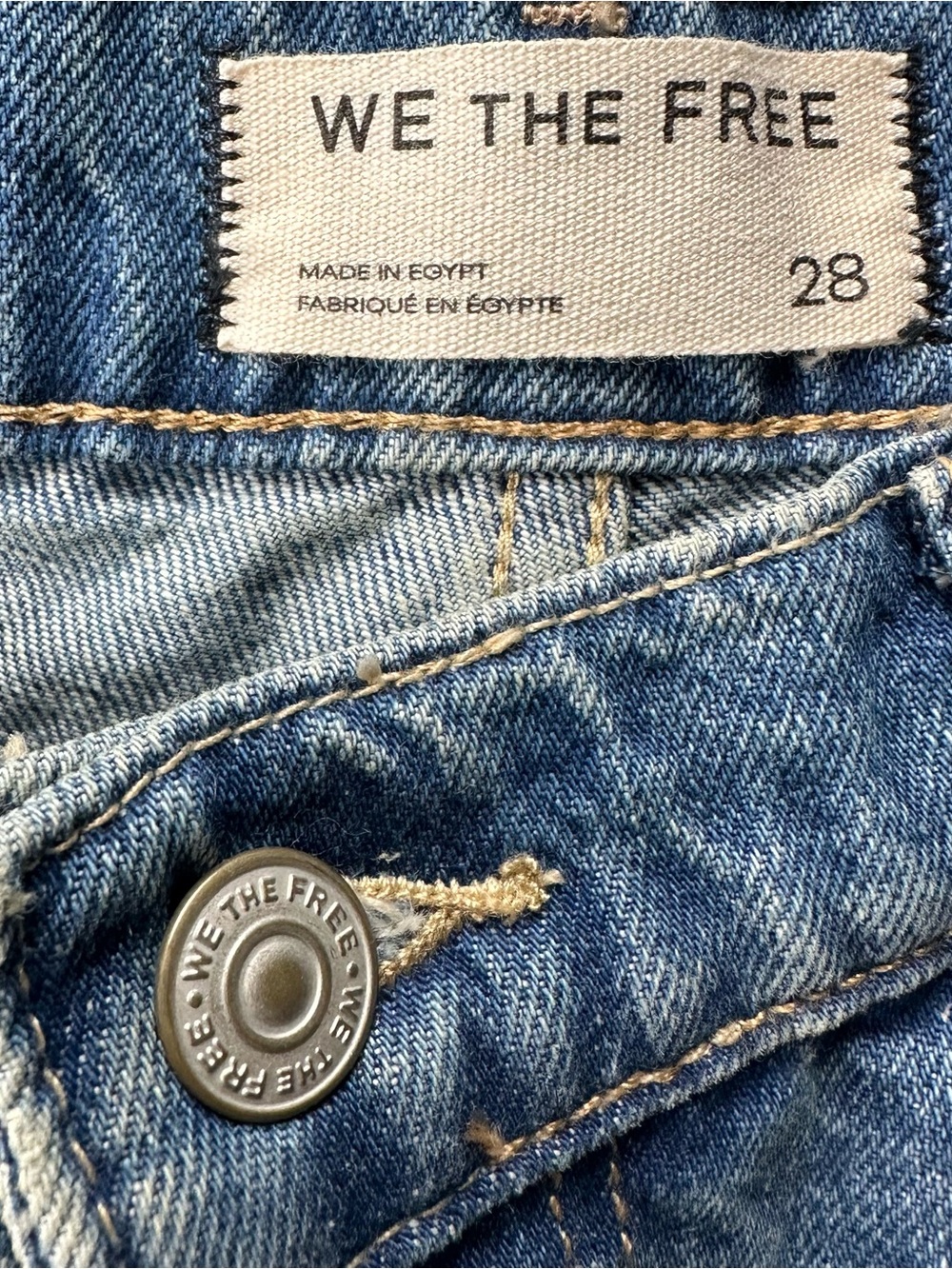 We The Free Jeans Womens 28 Faded Wash Flare Boho Western - Picture 6 of 9